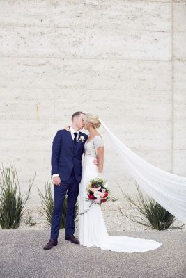 Kissing Bride And Groom